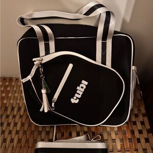 Black and White Tubi Tote Bag